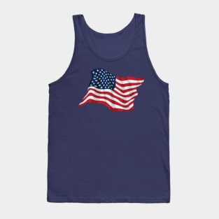 American Pride USA Flag Waving Tank Top